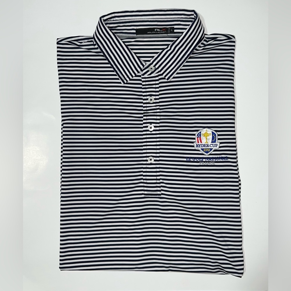 RLX Ralph Lauren Men's Striped 2018 USA Ryder Cup Polo Shirt Size XL